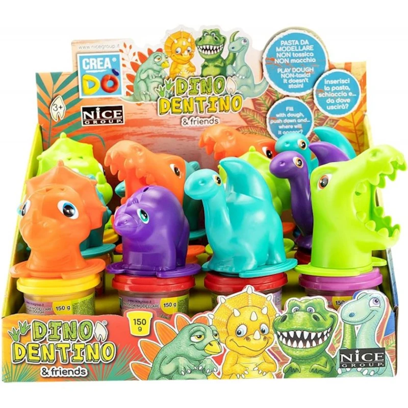 Наборы для лепки Nice Group Crea Do Dino Dentino Dough 89005 150 г Наборы для лепки Nice Group Crea Do Dino Dentino Dough 89005 150 г