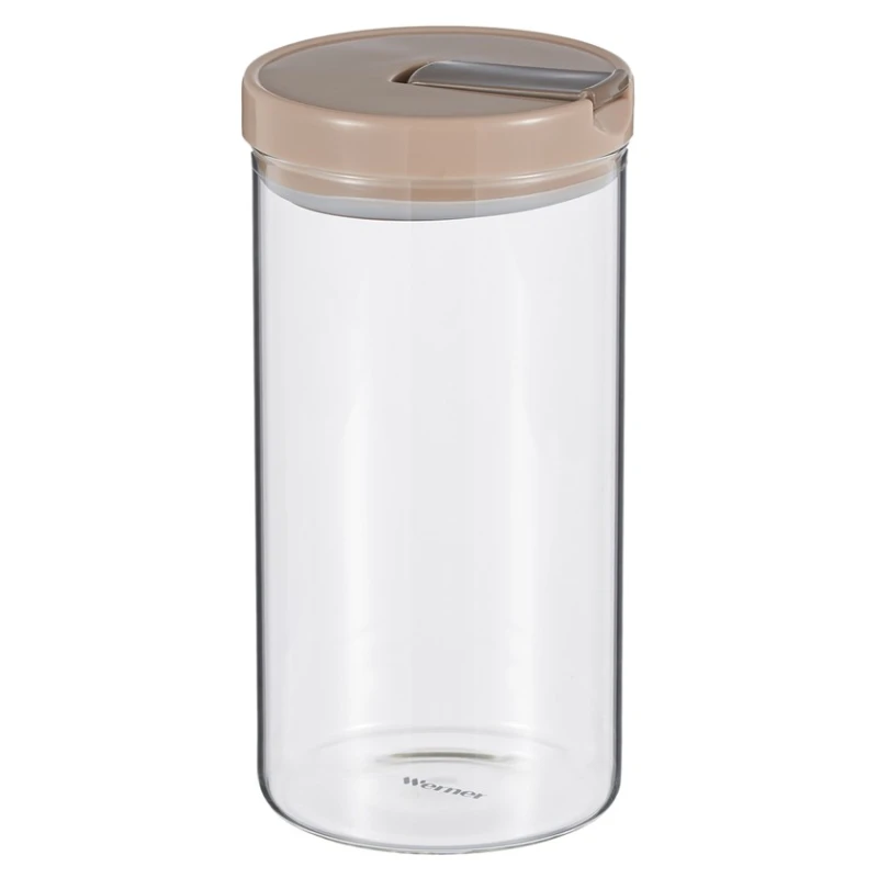 Емкость для хранения Werner Anzio 51940, стекло/пластик, прозрачная/бежевая, 1050 мл Емкость для хранения Werner Anzio 51940, стекло/пластик, прозрачная/бежевая, 1050 мл
