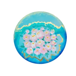 Rəsm Art by Ulviya Kakhramanova Pionlar, kətan, yağlı/teksturlu pasta/potal, 58 sm