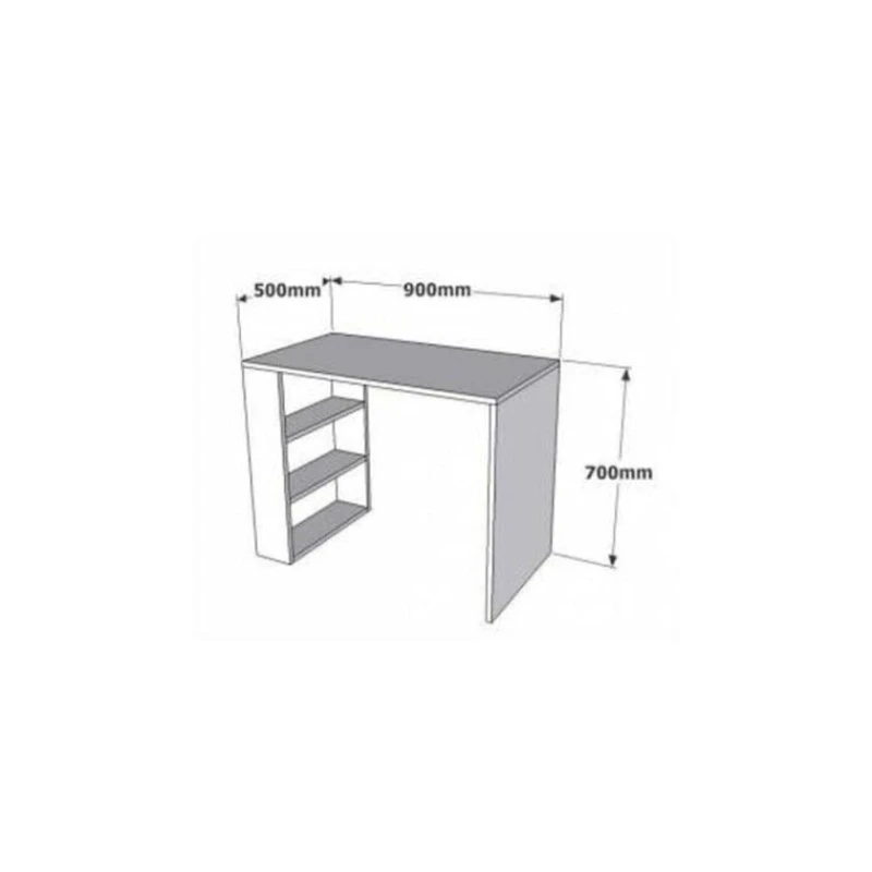 Компьютерный стол Art Mebel House 141, коричневый, 75x90x50 см