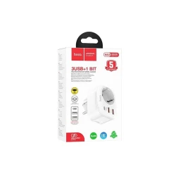 Сетевой фильтр Hoco NS3, 1-розеточный, USB Type-C, USB-A Сетевой фильтр Hoco NS3, 1-розеточный, USB Type-C, USB-A
