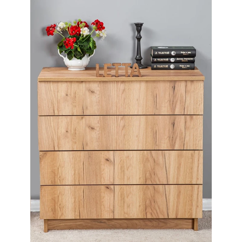 Тумба Letta, ЛДСП, коричневая, 73х33х75 см