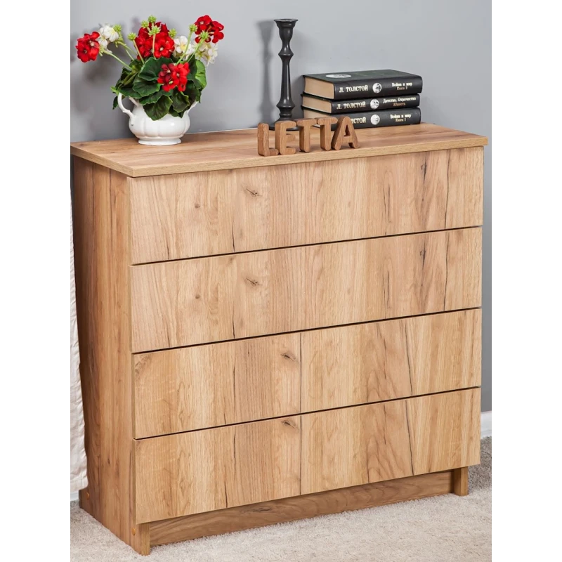 Тумба Letta, ЛДСП, коричневая, 73х33х75 см