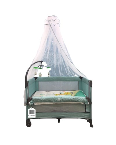 Manej-çarpayı Cool Baby VL-KIDS-145, yaşıl, 100х60х74 sm