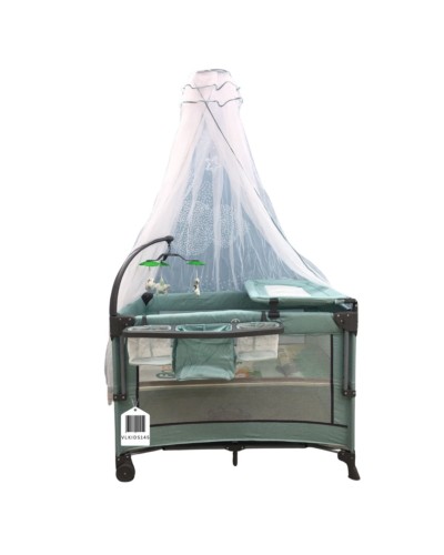 Manej-çarpayı Cool Baby VL-KIDS-145, yaşıl, 100х60х74 sm