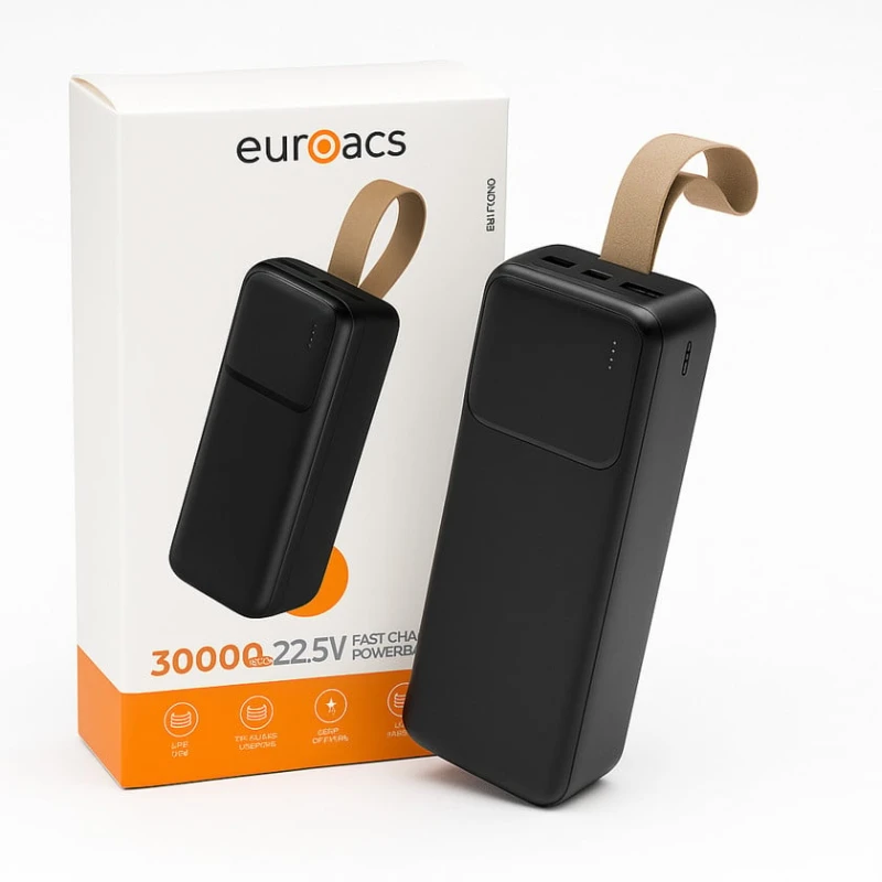 Внешний аккумулятор EUROACS EU-PB330 30000mAh 22.5W PD QC Внешний аккумулятор EUROACS EU-PB330 30000mAh 22.5W PD QC