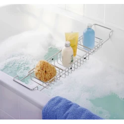 Полка для ваннной Wenko, 58.5x13 см, нержавеющая сталь, серебристый Полка для ваннной Wenko, 58.5x13 см, нержавеющая сталь, серебристый