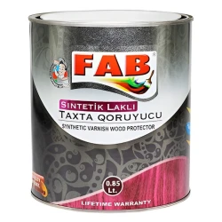 Taxta qoruyucu lakı FAB boya, 1109 şabalıd, 0.85 l