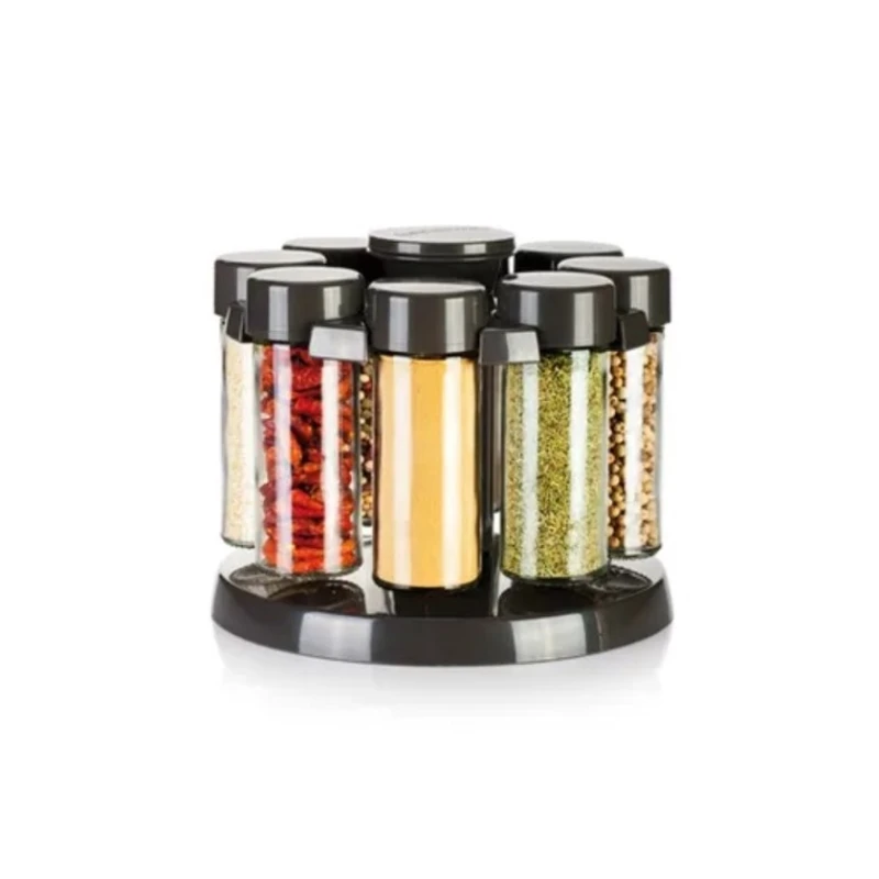 Набор емкостей для хранения специй Tescoma Season, черный/прозрачный, 8 предметов