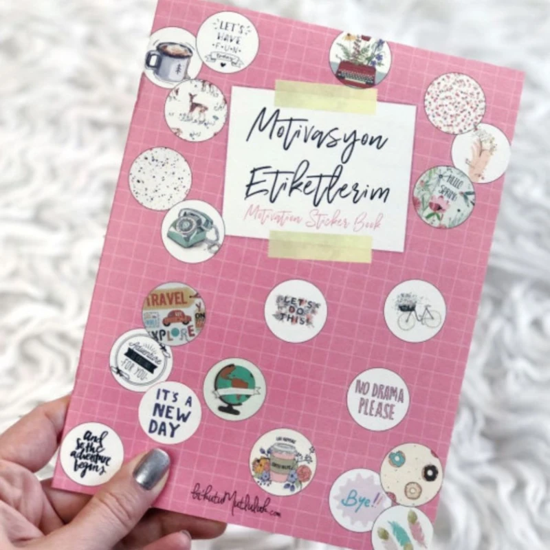 Набор мотивирующих наклеек, розовый, 240 шт Набор мотивирующих наклеек, розовый, 240 шт