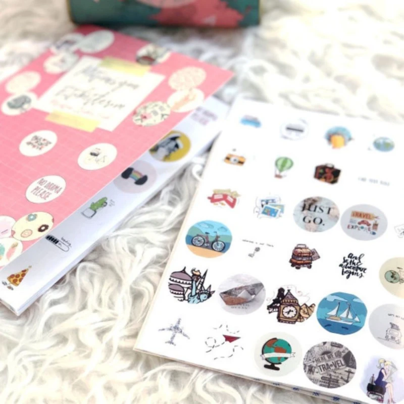 Набор мотивирующих наклеек, розовый, 240 шт Набор мотивирующих наклеек, розовый, 240 шт