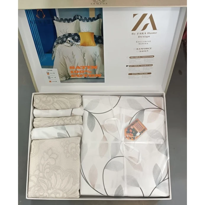 Yataq dəsti MiraNova CTS-570, yorğan üzü 200x220 sm, mələfə 220x240 sm, 2 əd. yastıq üzü, 50x70 sm, ikinəfərlik, pambıq