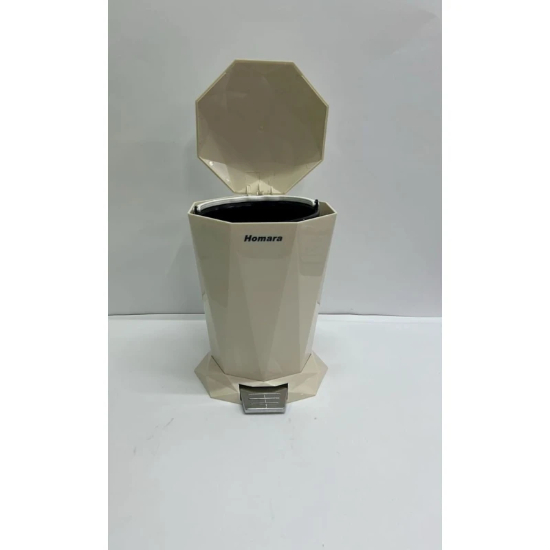 Мусорное ведро Homara HM004, пластик, бежевое, 19х24 см Мусорное ведро Homara HM004, пластик, бежевое, 19х24 см