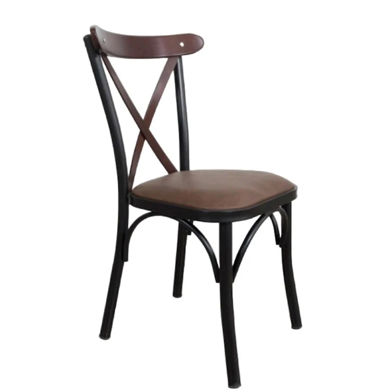 Stul С665, metal/taxta, qəhvəyi Stul С665, metal/taxta, qəhvəyi