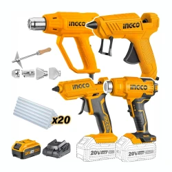 Набор электроинструментов Ingco COSLI23021 (Клеевой пистолет + Строительный фен) Набор электроинструментов Ingco COSLI23021 (Клеевой пистолет + Строительный фен)
