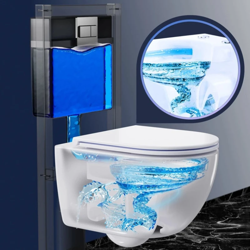 Унитаз подвесной Elfa 5522 Tornado / Комплект для установки Унитаз подвесной Elfa 5522 Tornado / Комплект для установки