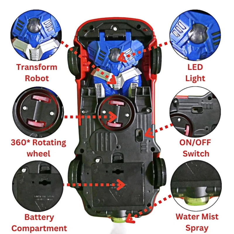 Transformer Robot Car, 3 yaşdan, məhsul çeşiddə