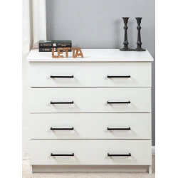 Тумба Letta, ЛДСП, белая, 72х40х75 см (3563_KomodRuchkaliWhite) Тумба Letta, ЛДСП, белая, 72х40х75 см (3563_KomodRuchkaliWhite)