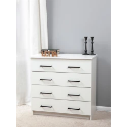 Тумба Letta, ЛДСП, белая, 72х40х75 см (3563_KomodRuchkaliWhite) Тумба Letta, ЛДСП, белая, 72х40х75 см (3563_KomodRuchkaliWhite)