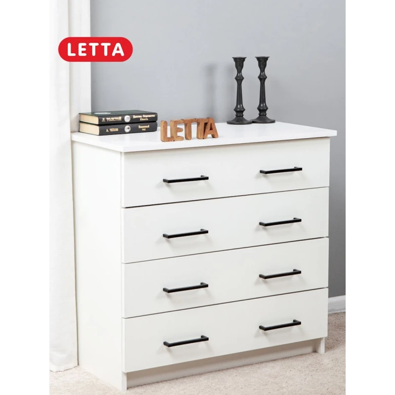 Tumba Letta, LDSP, ağ, 72х40х75 sm (3563_KomodRuchkaliWhite) Tumba Letta, LDSP, ağ, 72х40х75 sm (3563_KomodRuchkaliWhite)