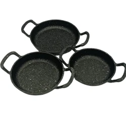 Tava dəsti Sahan SHA-00005561, qranit, qara, 16/18/20 sm