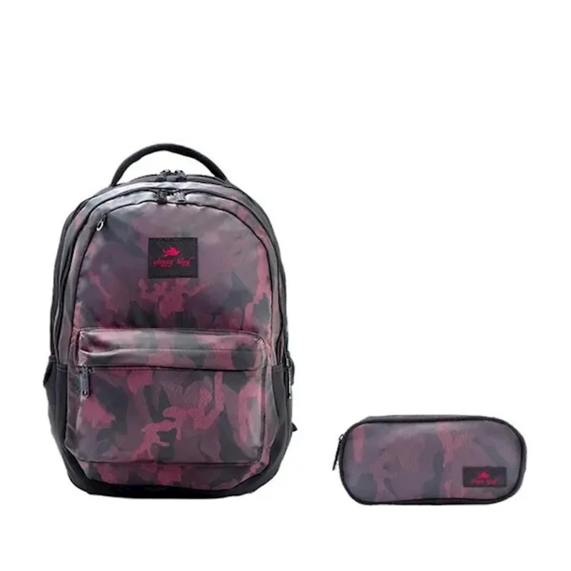 Məktəbli bel çantası Glossy Bird 9103 qara/qırmızı