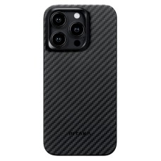 Çexol Pitaka MagEZ Case 4 iPhone 15 Pro üçün Black/Grey Twill