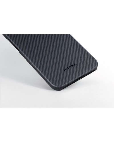 Çexol Pitaka MagEZ Case 4 iPhone 15 Pro üçün Black/Grey Twill