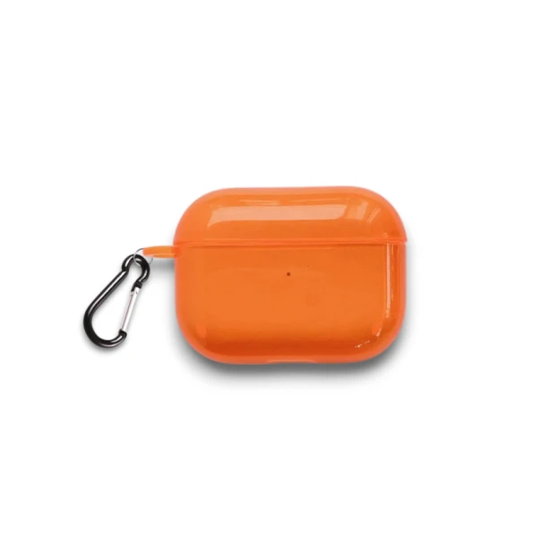 Жесткий силиконовый чехол для наушников, оранжевый