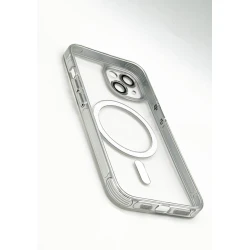Çexol MagSafe Case Apple iPhone 15 üçün Silver