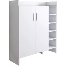 Ayaqqabı üçün tumba Art Mebel 13, laminat, ağ, 90x110x30 sm