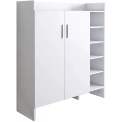 Тумба для обуви Art Mebel 13, ламинат, белая, 90х110х30 см