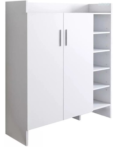 Ayaqqabı üçün tumba Art Mebel 13, laminat, ağ, 90x110x30 sm