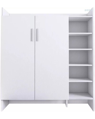 Ayaqqabı üçün tumba Art Mebel 13, laminat, ağ, 90x110x30 sm
