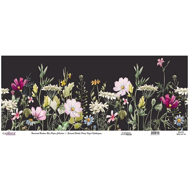 Рисовая бумага для декупажа Cadence Universal Bordure 60x140, UBC-009-60