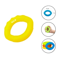 Кистевой эспандер Gymnic 1135 силикон, желтый, 10x7 см, 60 LB, 27 кг