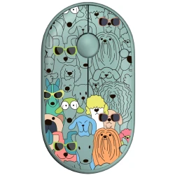 Мышь 2E MF300 Pets Dogs Silent WL BT Green (2E-MF300WPETSGN)