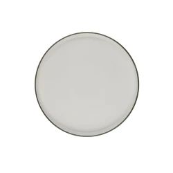 Тарелка ID-Fine Modest Green Stolt, фарфор, белая/зеленая, 25.5 см