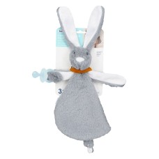 Əmzik tutacaqlı yumşaq oyuncaq Babyjem 813, boz