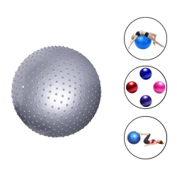 Fitnes topu Gymnic 1062 tikanlı, PVC, boz, 75 sm