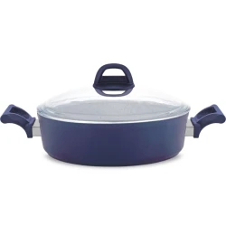 Сотейник Shosman İndiksion 5580, гранит, синий, 32 см