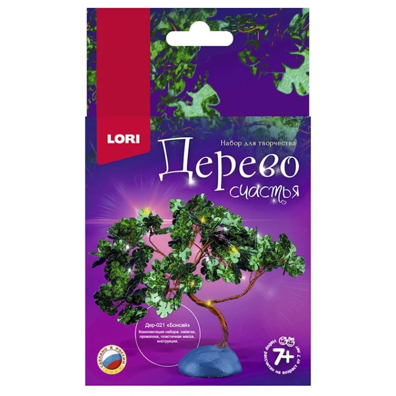 Набор для творчества Lori Дерево счастья. Бонсай Набор для творчества Lori Дерево счастья. Бонсай