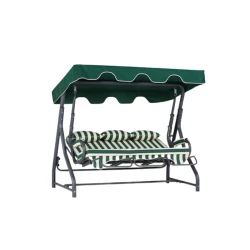 Садовые качели Erinöz 100x190 см, металл, зеленый/белый Садовые качели Erinöz 100x190 см, металл, зеленый/белый