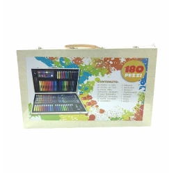 Набор для рисования, 180 предметов, 53х31х5 см, деревянный чемодан Набор для рисования, 180 предметов, 53х31х5 см, деревянный чемодан