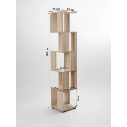 Стеллаж Letta, бежевый, ЛДСП, 35x180x35 см Стеллаж Letta, бежевый, ЛДСП, 35x180x35 см