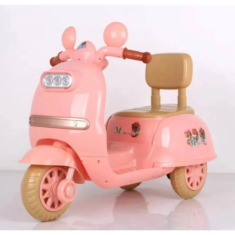 Детский электромотоцикл 718, 2+ лет, розовый Детский электромотоцикл 718, 2+ лет, розовый