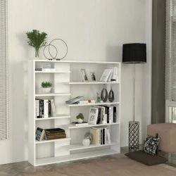 Стеллаж Ev Plus Handy, 125x125x22 см, ЛДСП, белый