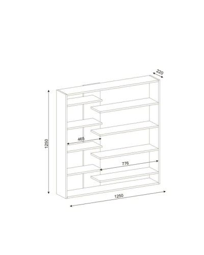 Stellaj Ev Plus Handy, 125x125x22 sm, LDSP, ağ