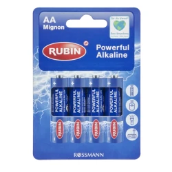 Батарейки Rubin LR6 Elem Powerful Alkaline, 4 шт