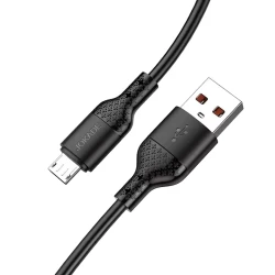 Kabel USB Jokade JA023 microUSB, 3 A, 1 m, qara